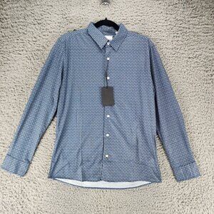 Stitch Note Shirt Mens Small Blue Long Sleeve  *NWT*